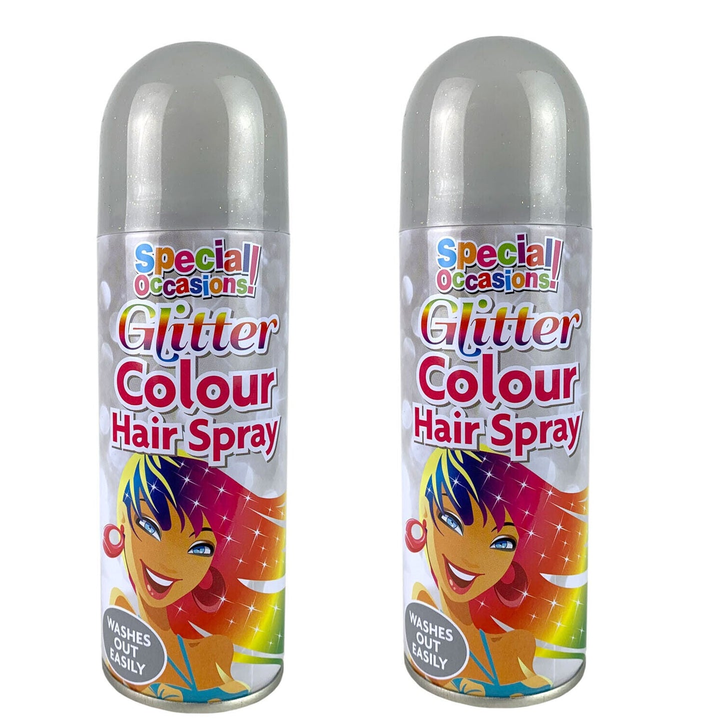 Rapide Washable Glitter Colour Hairspray 200ml Assorted Colours 5509