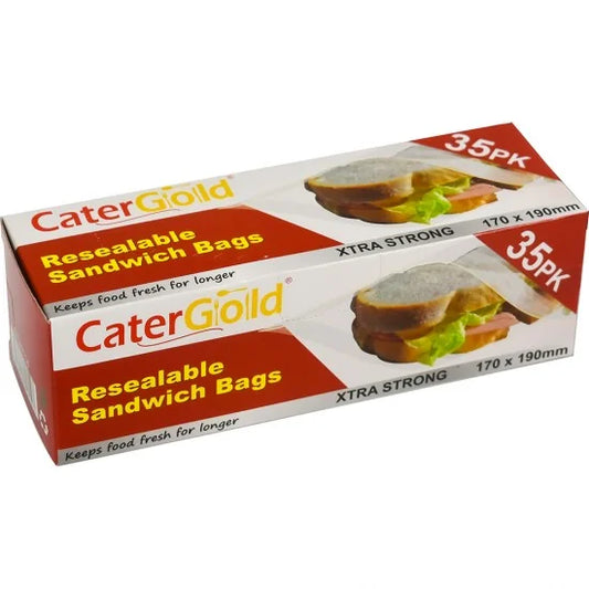 CaterGold Sandwich Seal Bags 170 x 190mm Pack of 35 ST81714