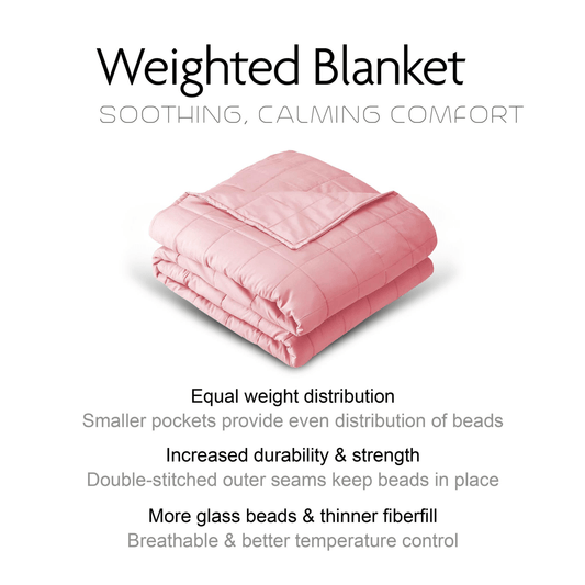 Weighted Blanket 150cm x 200cm 8kg Pink 4611