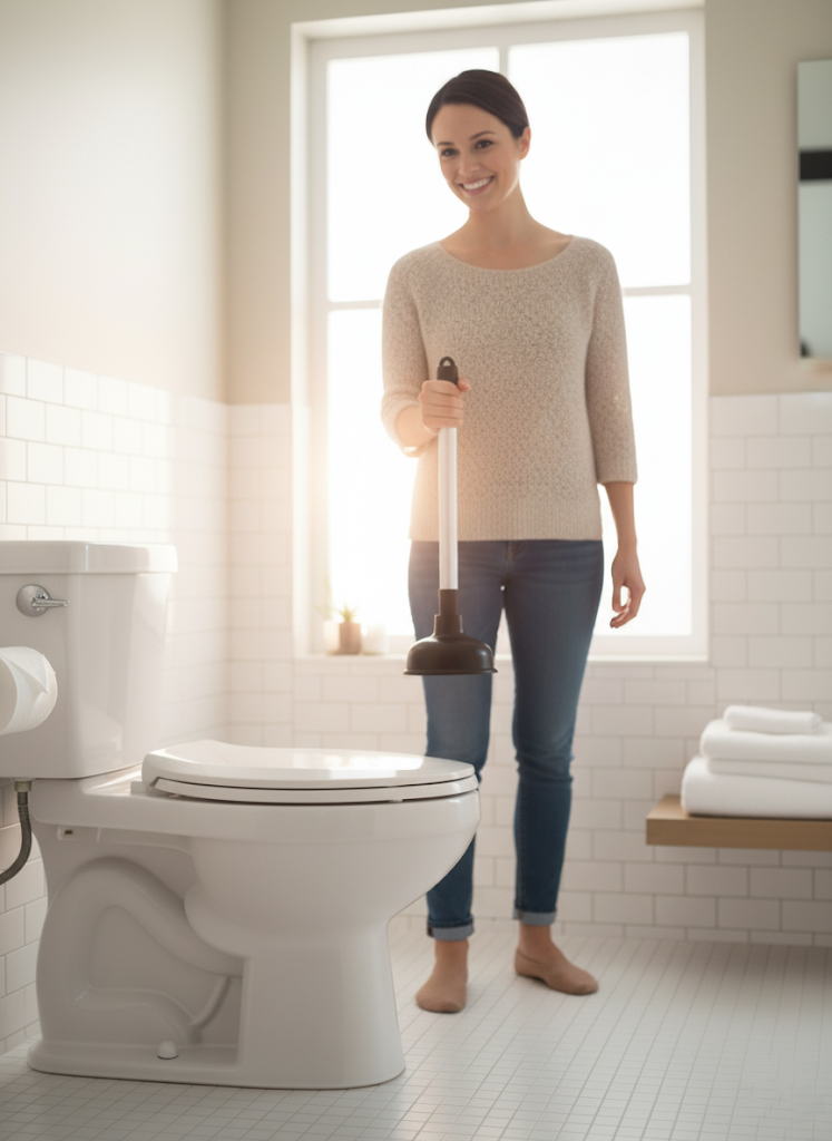 Plastic Bathroom Toilet Plunger 27 cm 1942 A