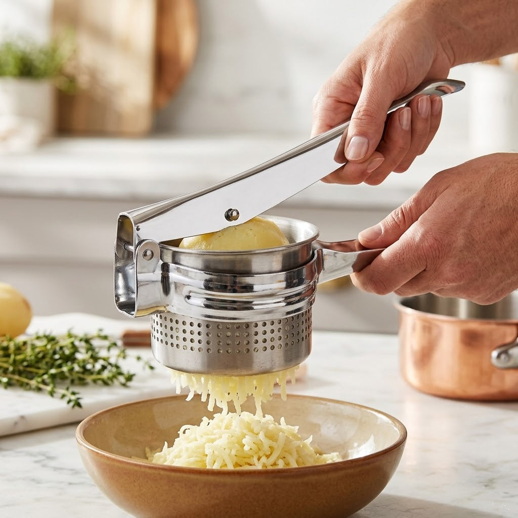 Metal Kitchen Potato Ricer Masher – Professional Stainless Steel, SKU 0116/3023