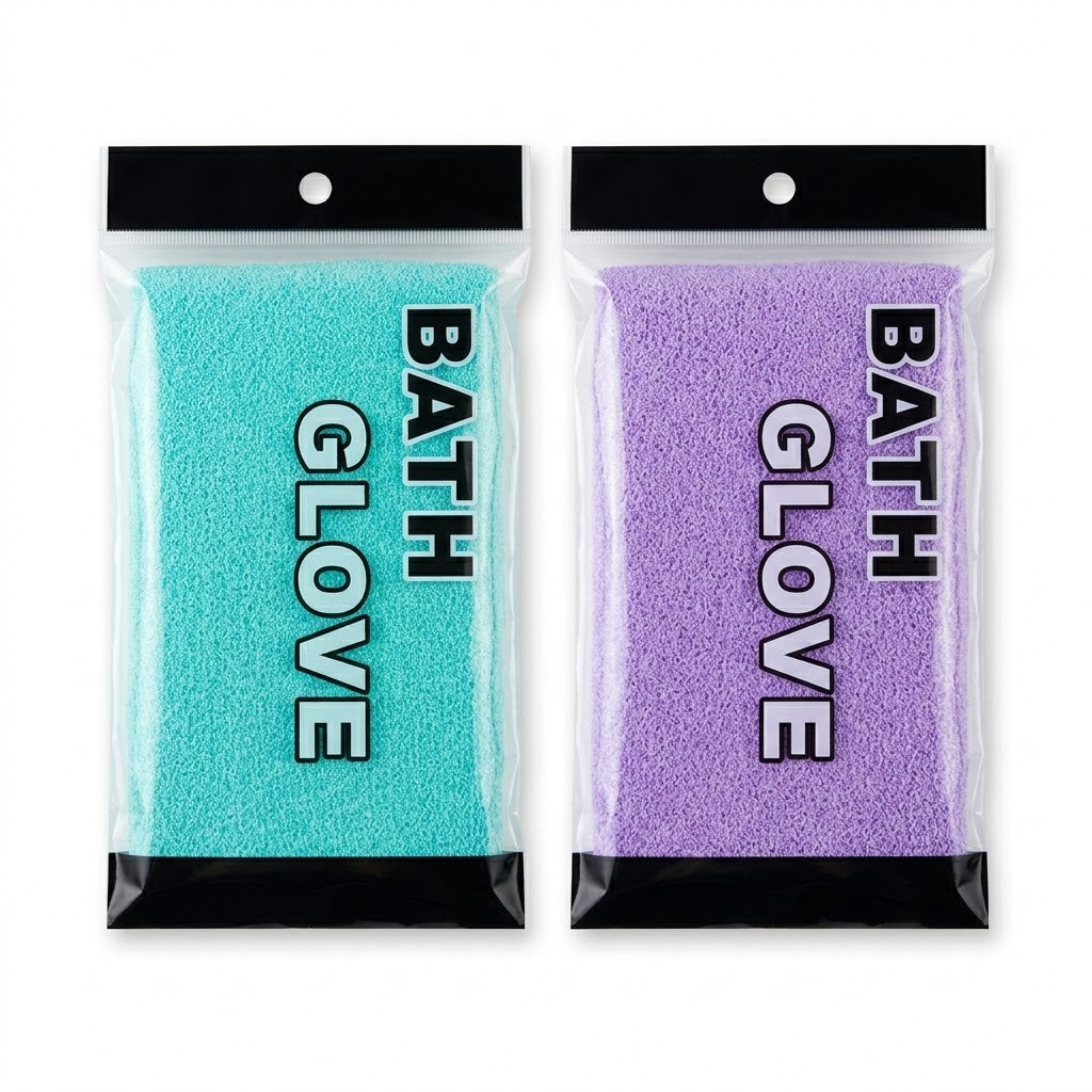 Exfoliating Bath Shower Towel Strap with Dual Handles, Long Reach, Soft Cleaner, Assorted Colours, 38g – SKU 8179
