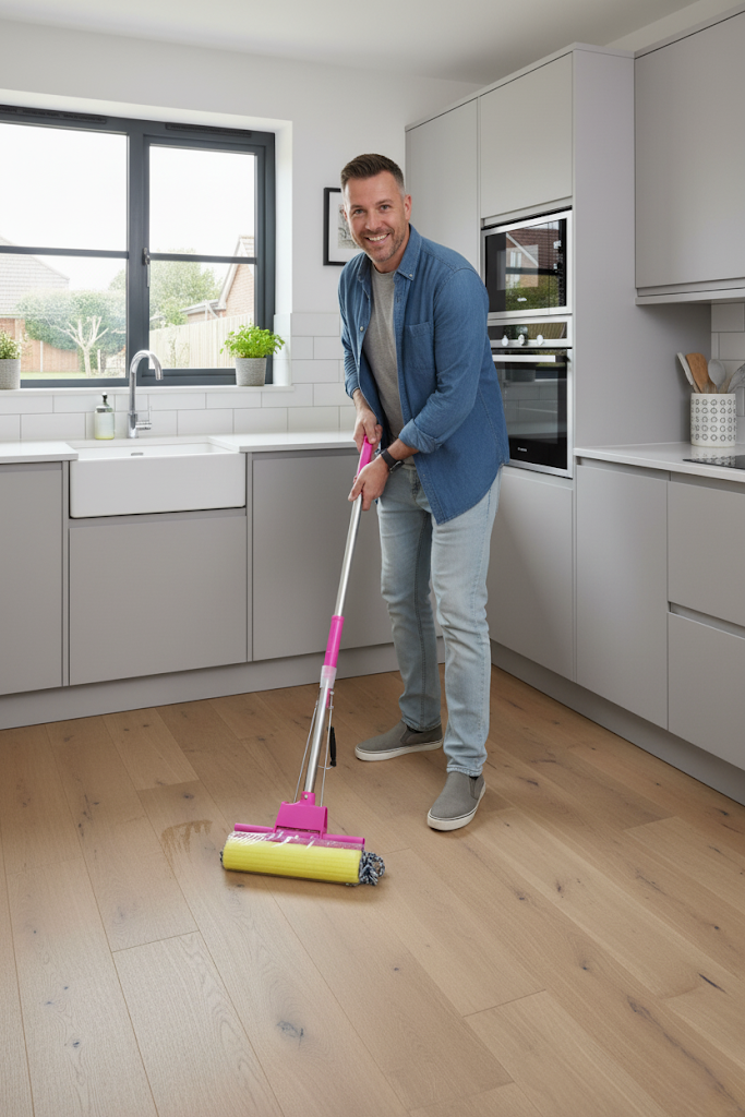 Expandable Squeeze Yellow Cleaning Sponge Mop Assorted Colours 0721
