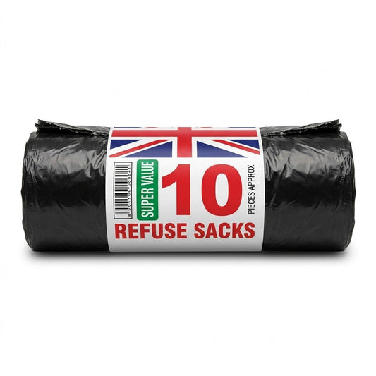 Extra Heavy Duty Black Refuse Sacks 288g, 725 x 850mm, Roll of 10 – SKU6947