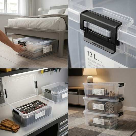 Storage Box with Lids 13L 303x443x135mm SKU 33105