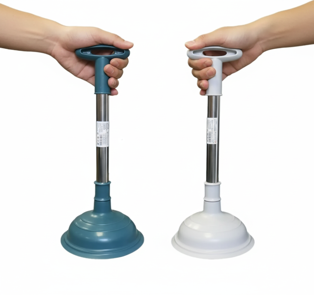 Metal Toilet Plunger 29 cm Assorted Colours 7451
